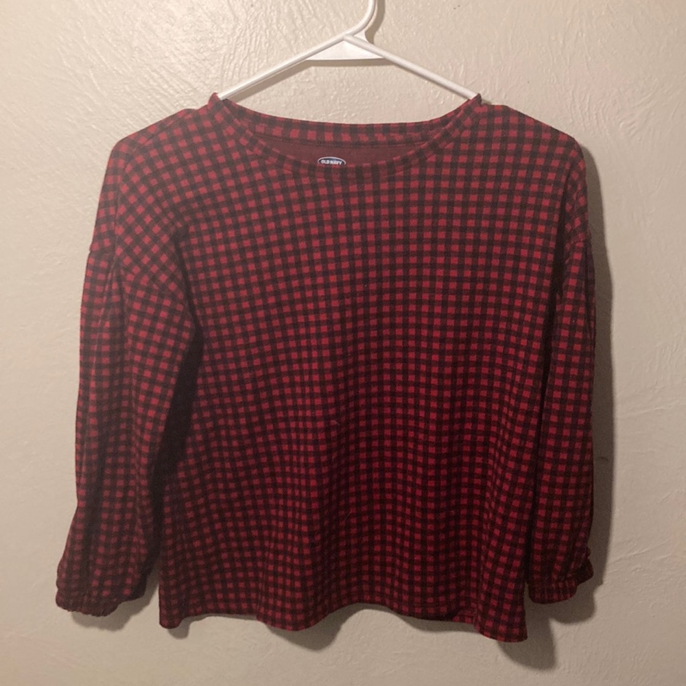 Long Sleeve Red and Black Checkerd